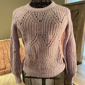 Abercrombie & Fitch Knit Sweater with Puff Sleeves - Size S